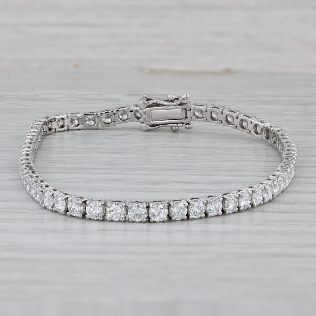 Gray New 5ctw Lab Created Diamond Tennis Bracelet 14k White Gold 6.75" 3mm