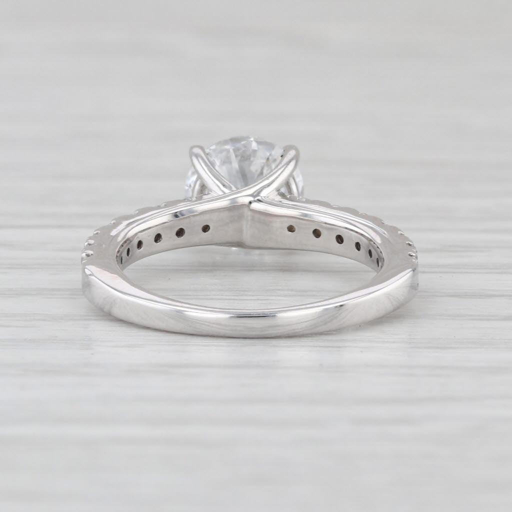 IGI 1.93ctw Round Lab Grown Diamond Engagement Ring 14k White Gold Size 5