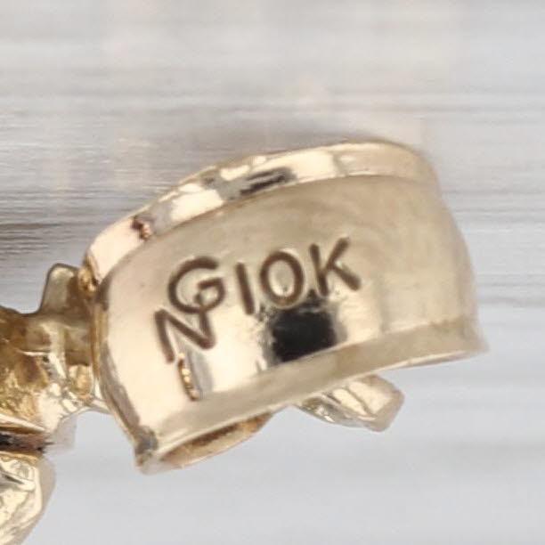 Blue Green Lab Created Opal Flip Flop Pendant 10k Yellow Gold Charm