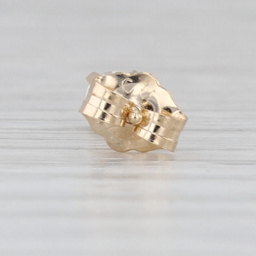 Light Gray 0.22ctw Round Brilliant Diamond Stud Earrings 14k Yellow Gold Solitaire Studs