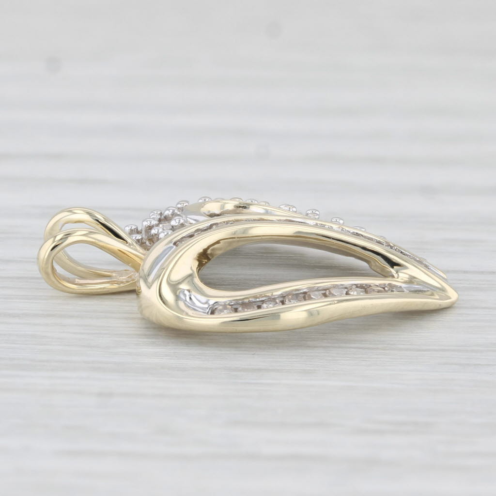 Light Gray 0.30ctw Diamond Heart Pendant 10k Yellow Gold