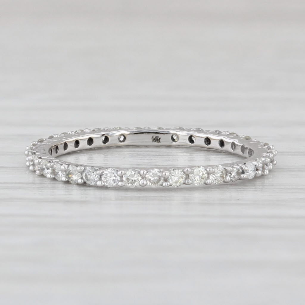 0.32ctw Diamond Eternity Band 14k White Gold Stackable Wedding Anniversary Ring