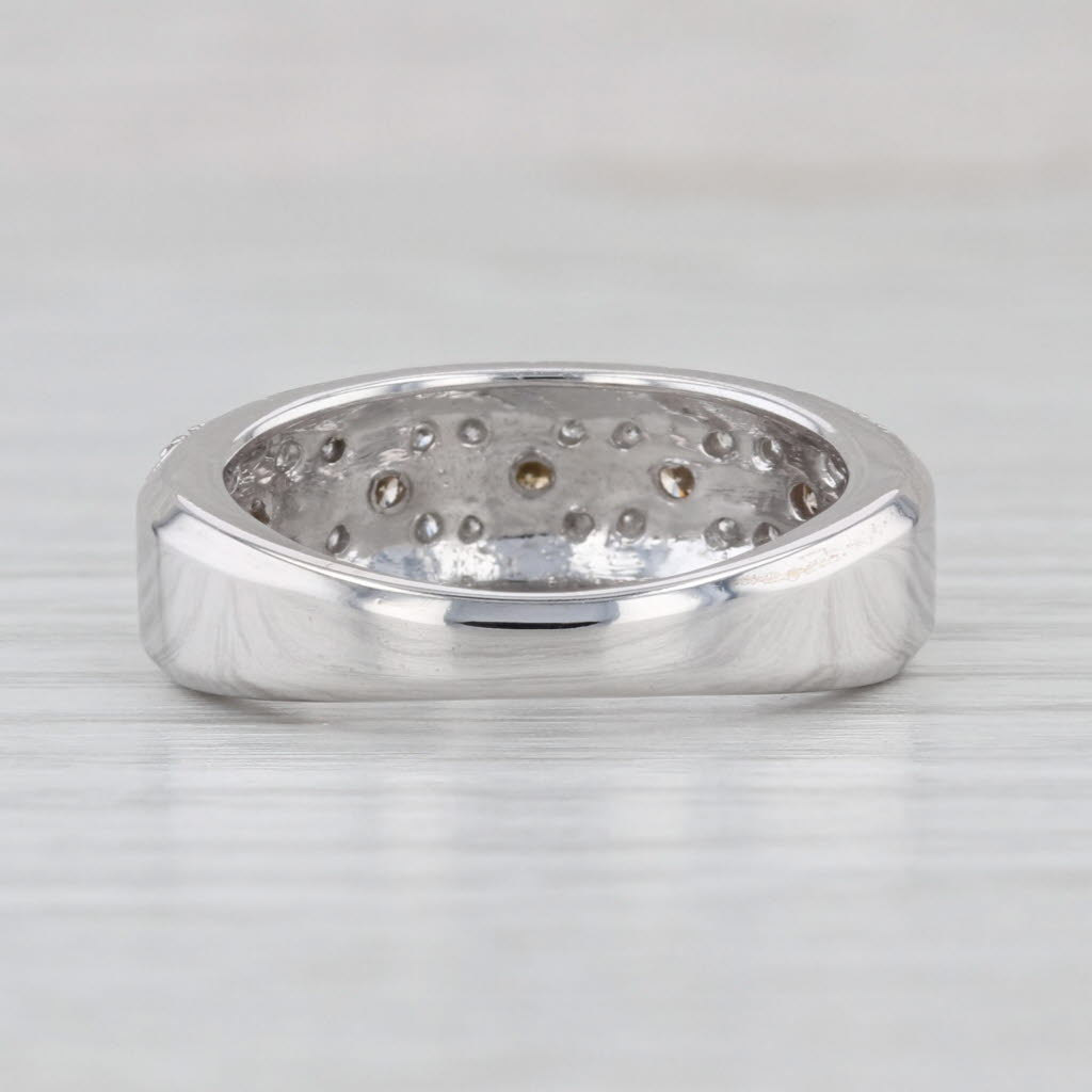 0.52ctw Pave Diamond Ring 10k White Gold Size 8 Wedding Band Size 8