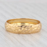 Textured Pattern Wedding Band 22k Yellow Gold Size 10.25-10.5 Ring
