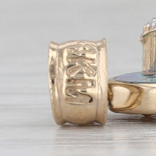 Lab Created Opal Flip Flop Pendant 14k White Yellow Gold