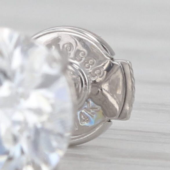 New 4.03ctw IGI Lab Grown Diamond Stud Earrings VS1 F 14k White Gold Studs