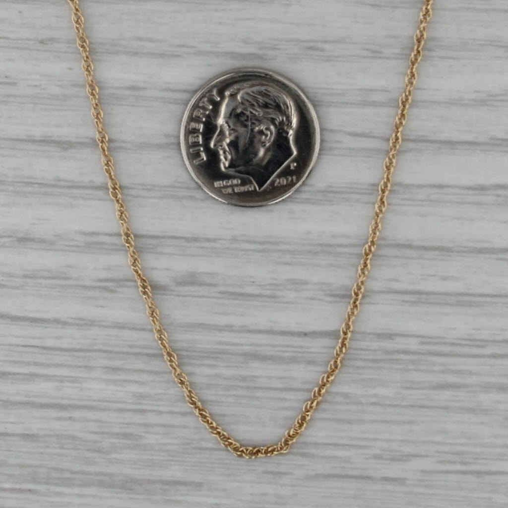 Rope Chain Necklace 14k Yellow Gold 19.25" 1.5mm