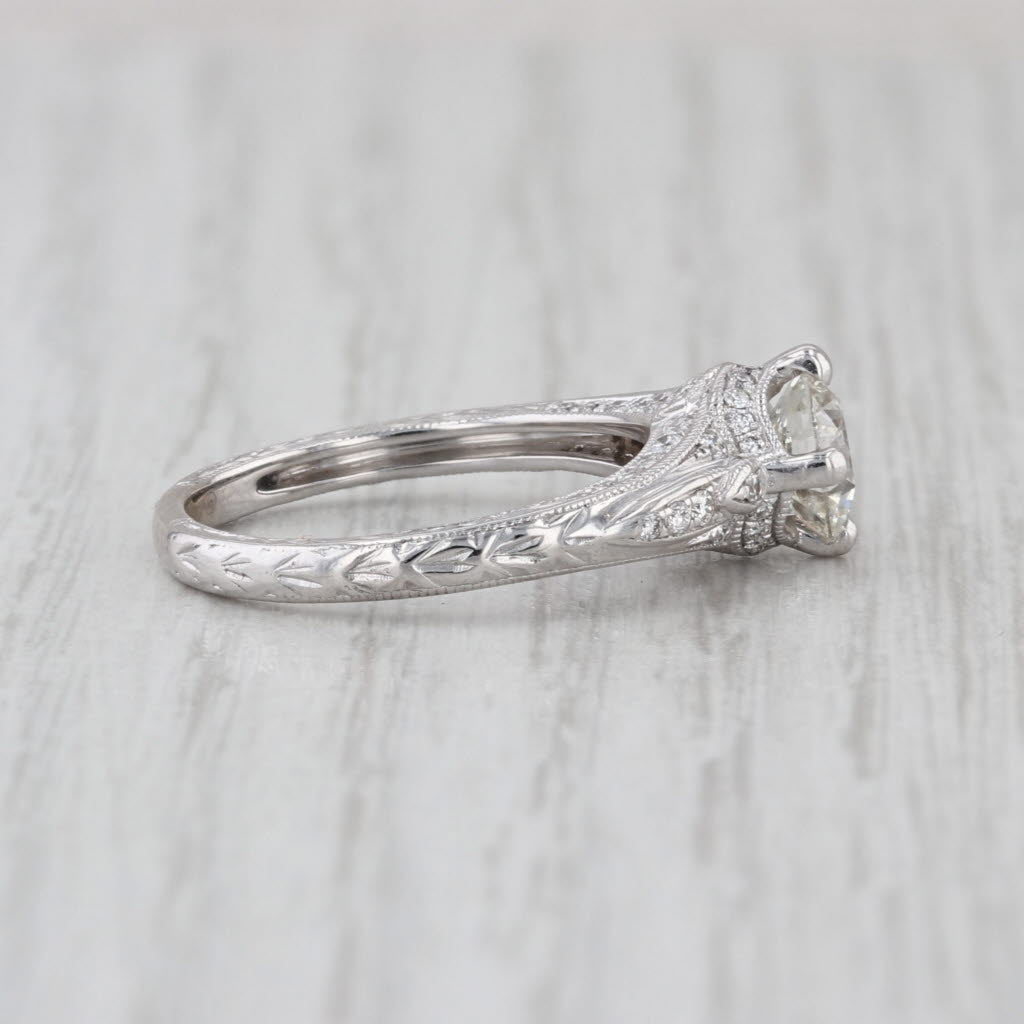 IGI 1.43ctw VS2 Round Lab Grown Diamond Engagement Ring 14k White Gold Sz 6.5