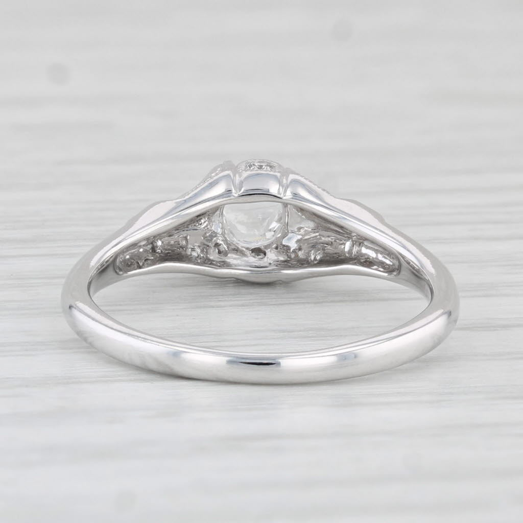 Light Gray New 0.26ctw Diamond Engagement Ring 14k White Gold Size 6.75 Beverley K