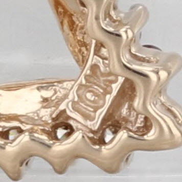 0.15ctw Diamond Framed Open Heart Pendant 10k Yellow Gold