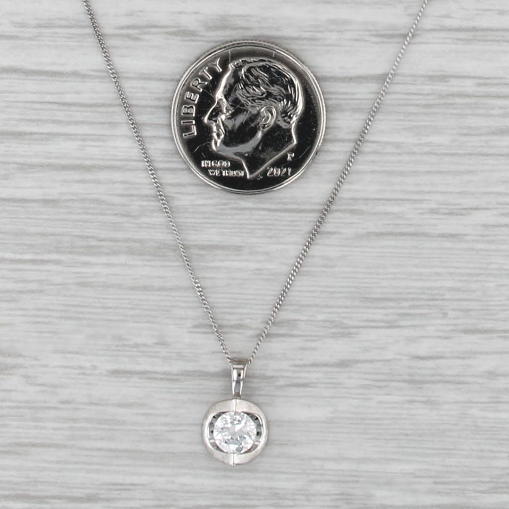 Arctic 0.46ct Brilliance Canadian Diamond Pendant Necklace 14k White Gold COA
