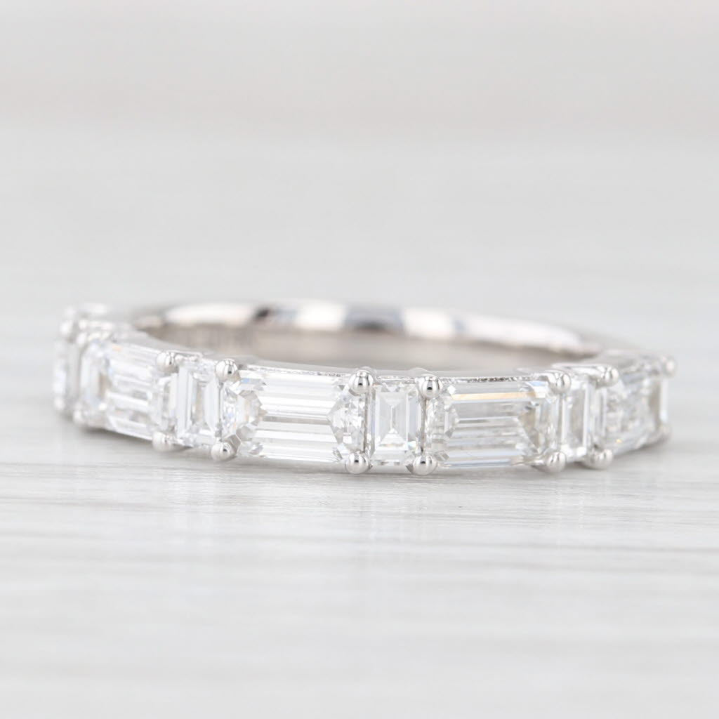 Light Gray New 1.94ctw Lab Grown Diamond Wedding Band 14k White Gold S 6.5 Stackable Ring