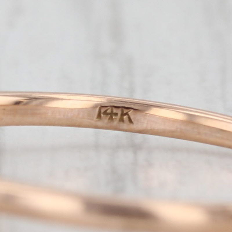 0.43ctw Emerald Diamond Ring 14k Yellow Gold Size 8 small 3-Stone