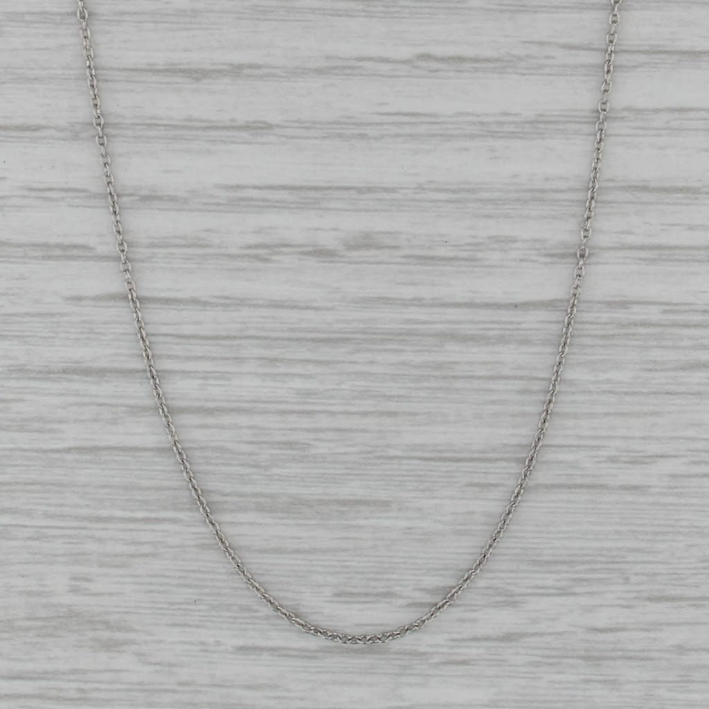 18" Cable Chain Necklace 950 Platinum 0.8mm