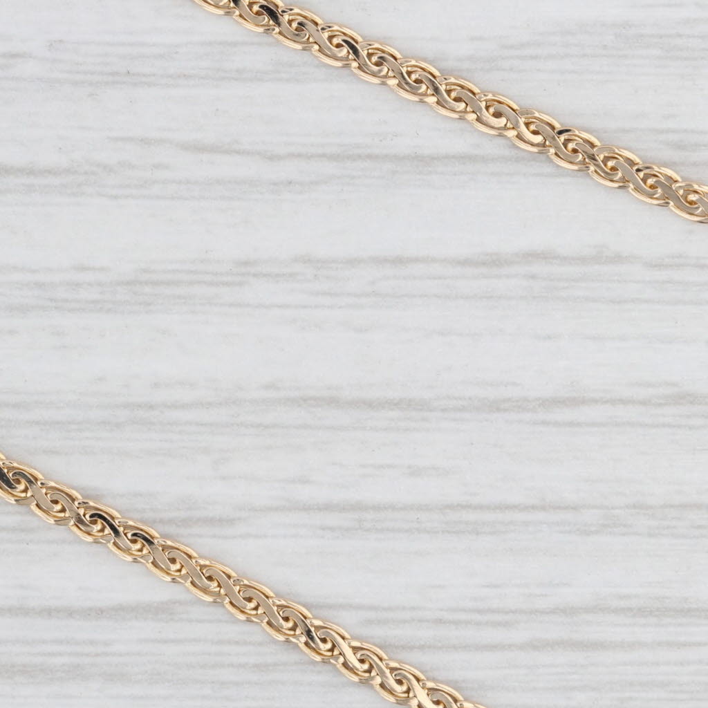 Light Gray 0.65ctw Diamond V Necklace 14k Yellow Gold 16.75" Woven Chain