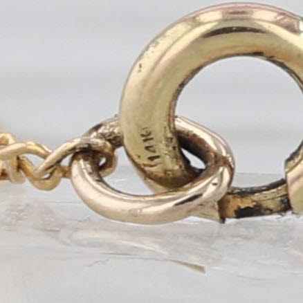 Vintage Opal Flower Pendant Necklace 14k Gold 18" Curb Chain