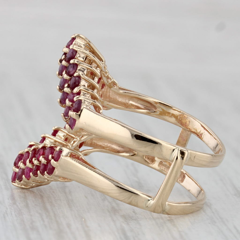 Gray 1.28ctw Ruby Ring Jacket Enhancer 14k Yellow Gold Size 7.5