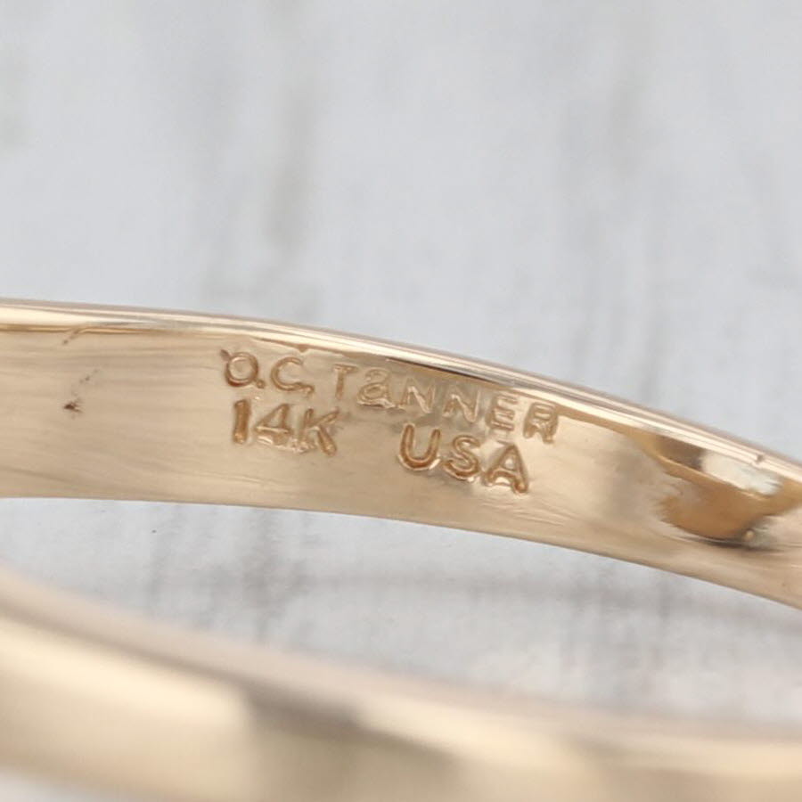 3.22ctw Blue Topaz Diamond Ring 14k Yellow Gold Size 8.5 OC Tanner