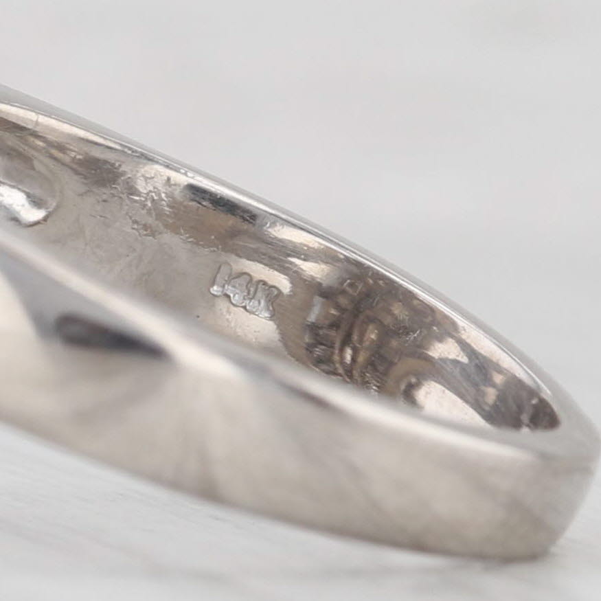 Light Gray 1.55ctw Diamond S Ring 14k White Gold Size 7.25 Cocktail