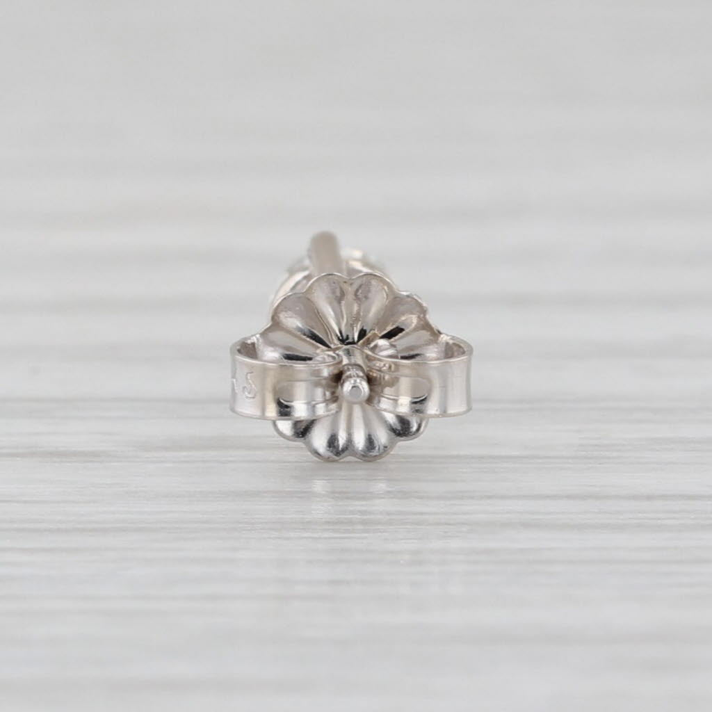 Single 0.20ct Diamond Solitaire Stud Earring 14k White Gold Round VS2 F-G