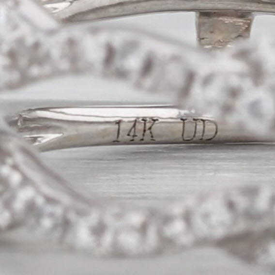 0.31ctw Diamond Ring Jacket Wedding Band Enhancer 14k White Gold Size 6.75