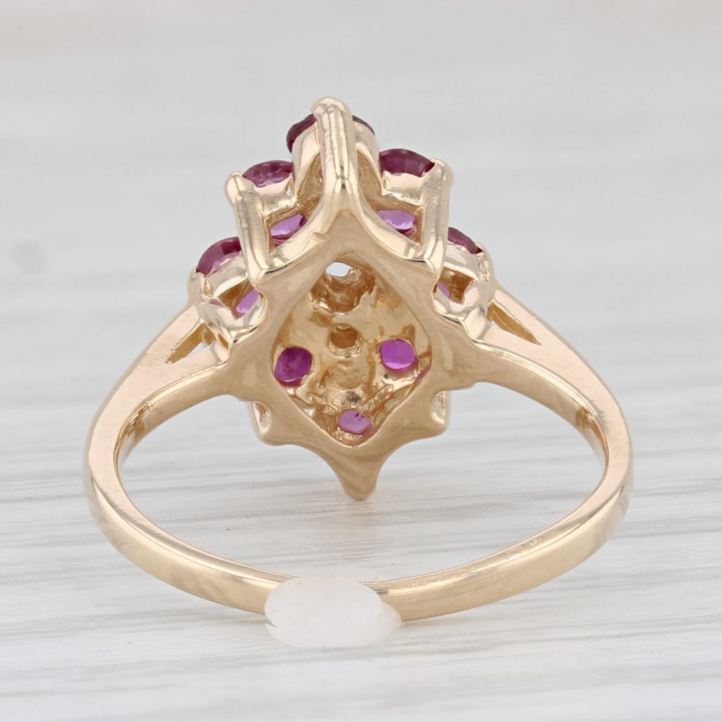 Light Gray 1.04ctw Ruby Diamond Ring 14k Yellow Gold Size 4.25