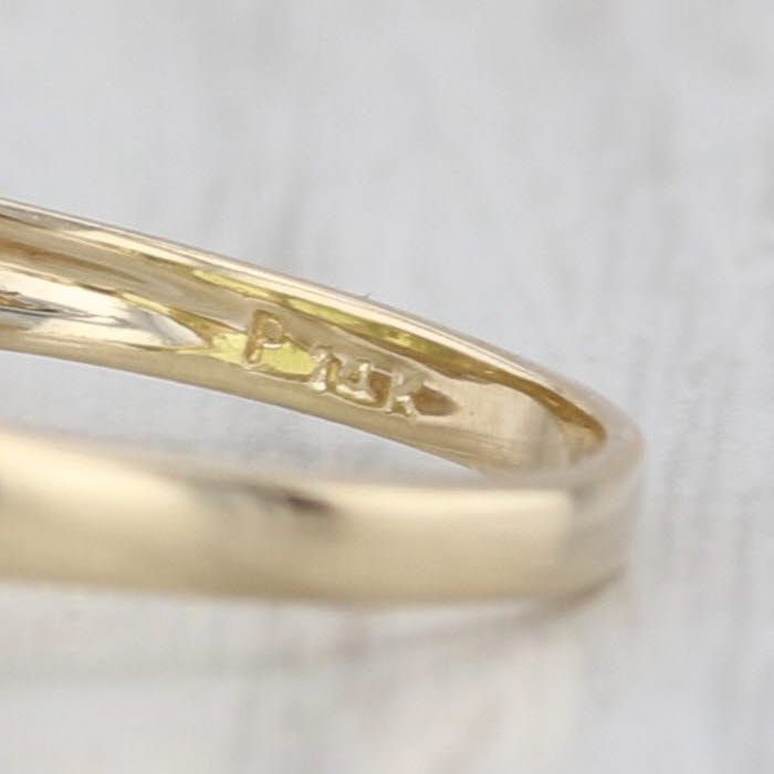4.78ctw Peridot 5-Stone Ring 14k Yellow Gold Size 7.5
