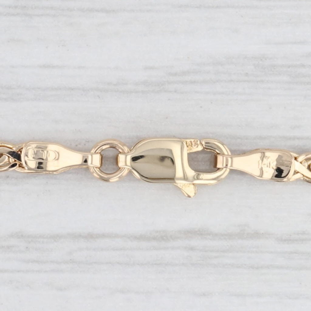 Light Gray 0.65ctw Diamond V Necklace 14k Yellow Gold 16.75" Woven Chain