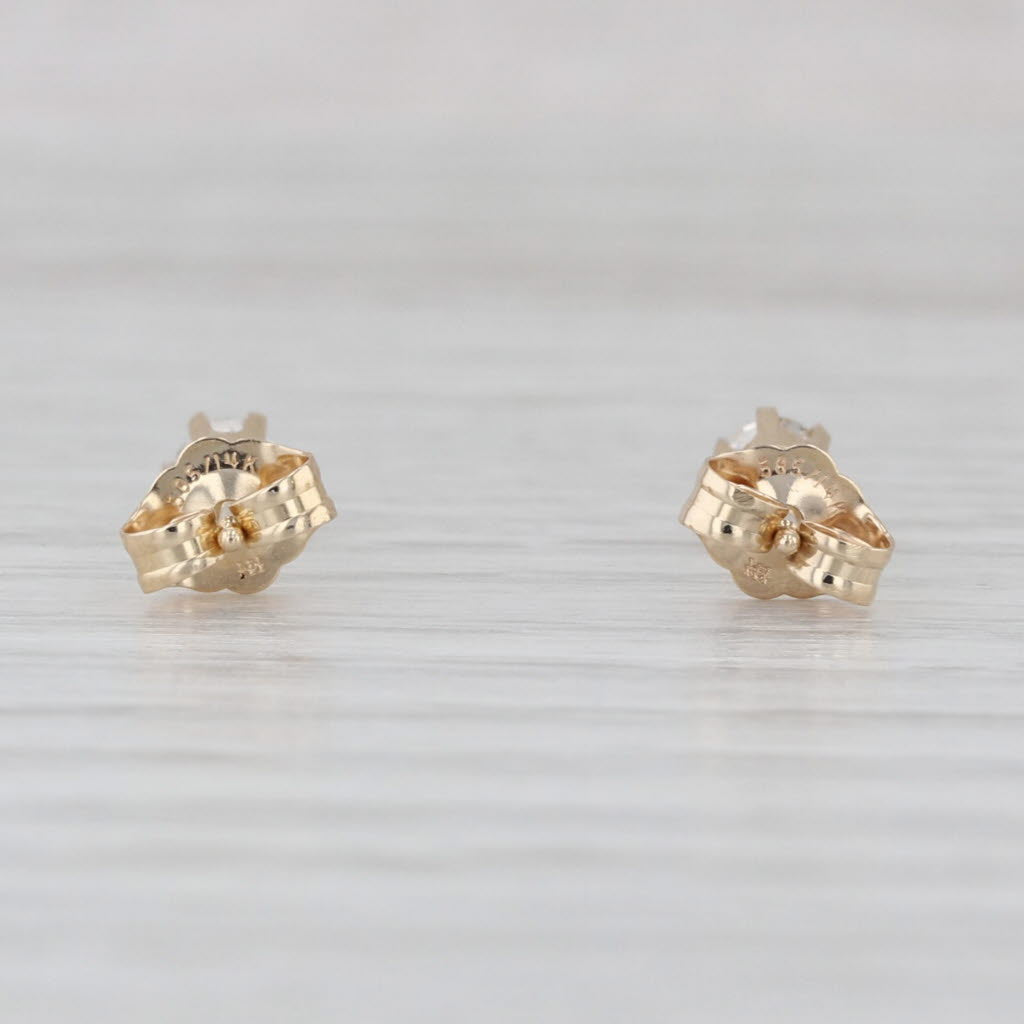 0.20ctw Diamond Stud Earrings 14k Yellow Gold Round Solitaire Studs