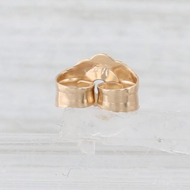 Light Gray 0.20ctw Blue Sapphire Diamond Open Heart Stud Earrings 14k Yellow Gold