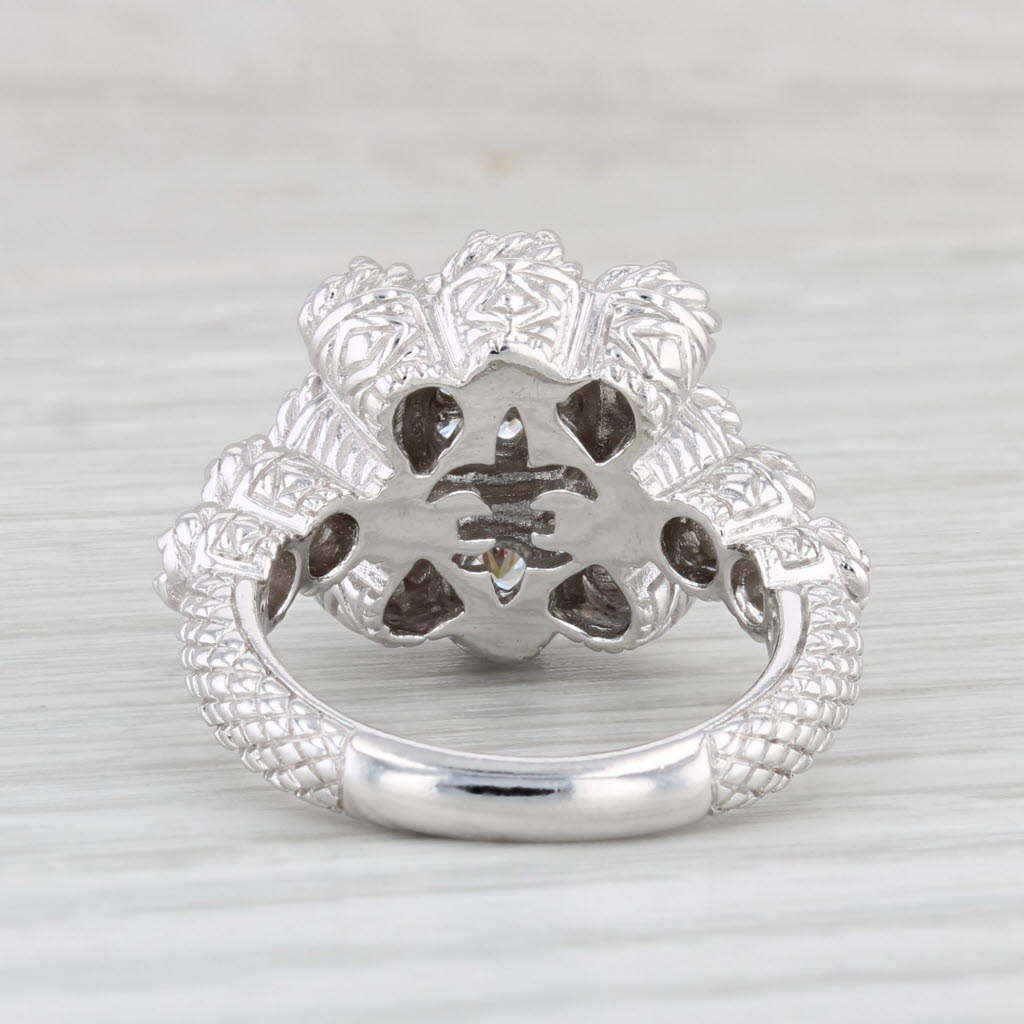 Light Gray Judith Ripka 0.45ctw Cubic Zirconia Ring Sterling Silver Size 6 Cocktail