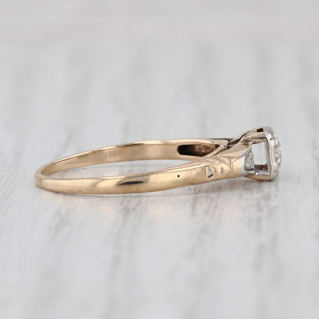 Diamond Solitaire Ring 14k Yellow Gold Size 6.5 Promise Engagement