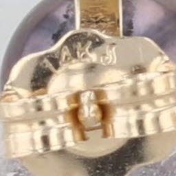 Black Cultured Pearl Stud Earrings 14k Yellow Gold Diamond Accents