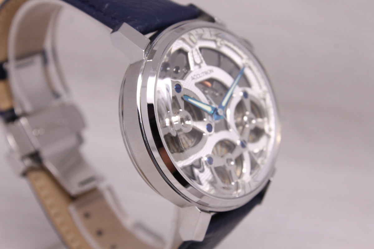 Bulova Accutron Electrostatic Spaceview Evolution Blue 43.5mm 26A209 Box & More