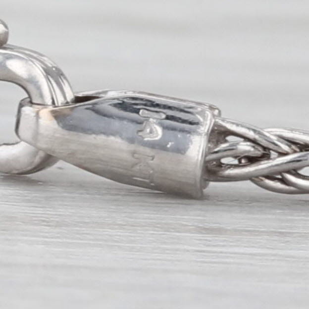 18" 1.6mm Wheat Chain Necklace 14k White Gold