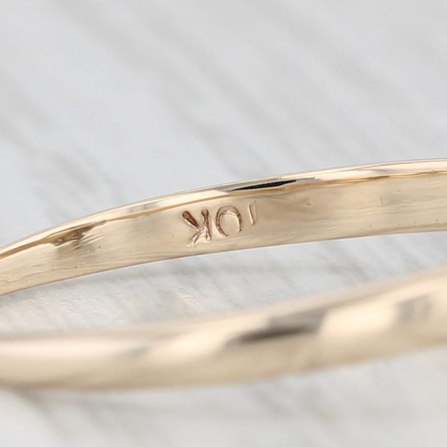 Light Gray 0.12ctw Diamond Cluster Engagement Ring 10k Yellow Gold Size 6.75