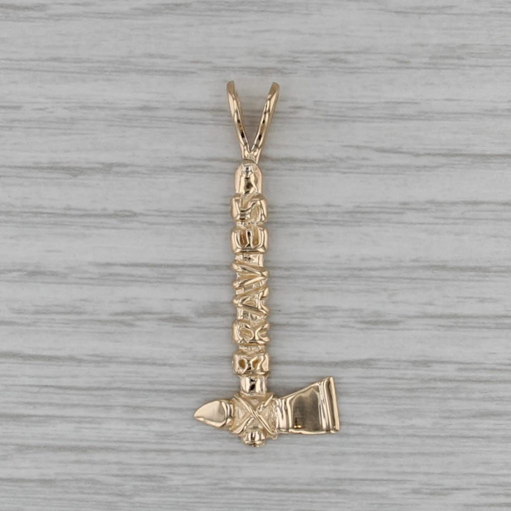 Atlanta Braves Tomahawk Pendant 10k Yellow Gold Baseball Collectible