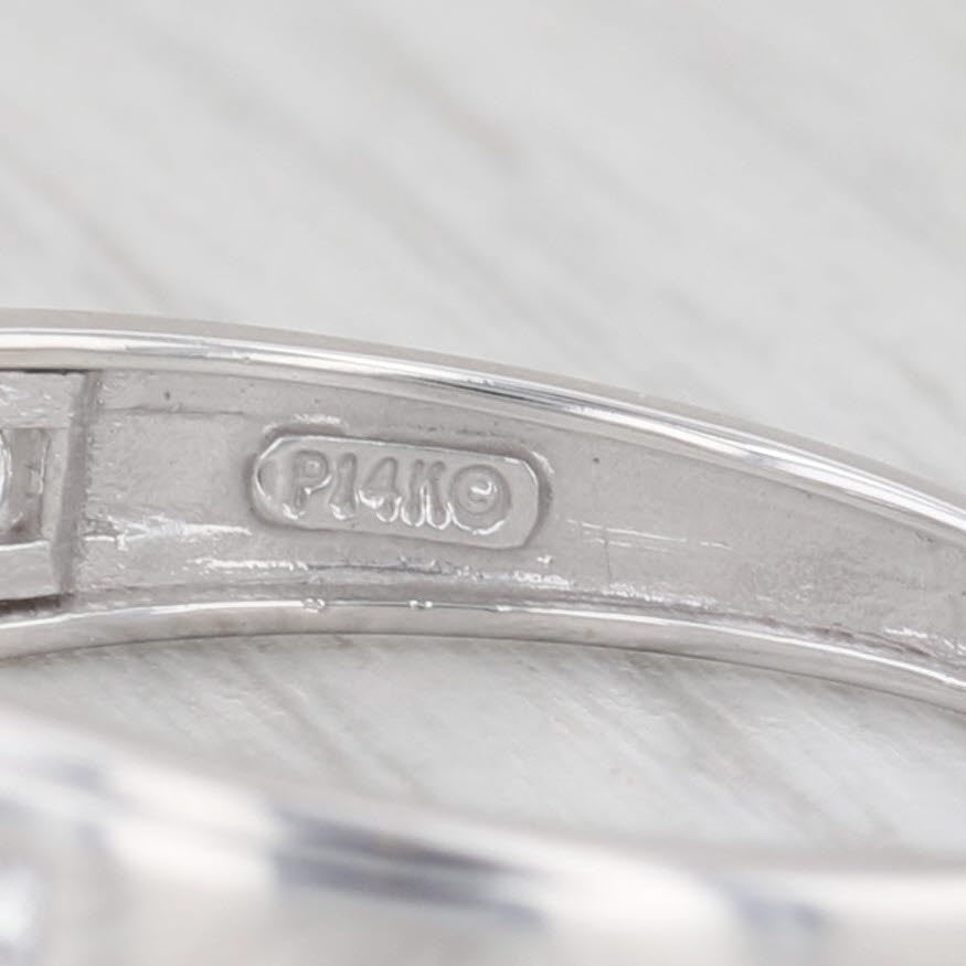 Light Gray 0.36ctw Cubic Zirconia Men's Wedding Band 14k White Gold Size 11 Ring