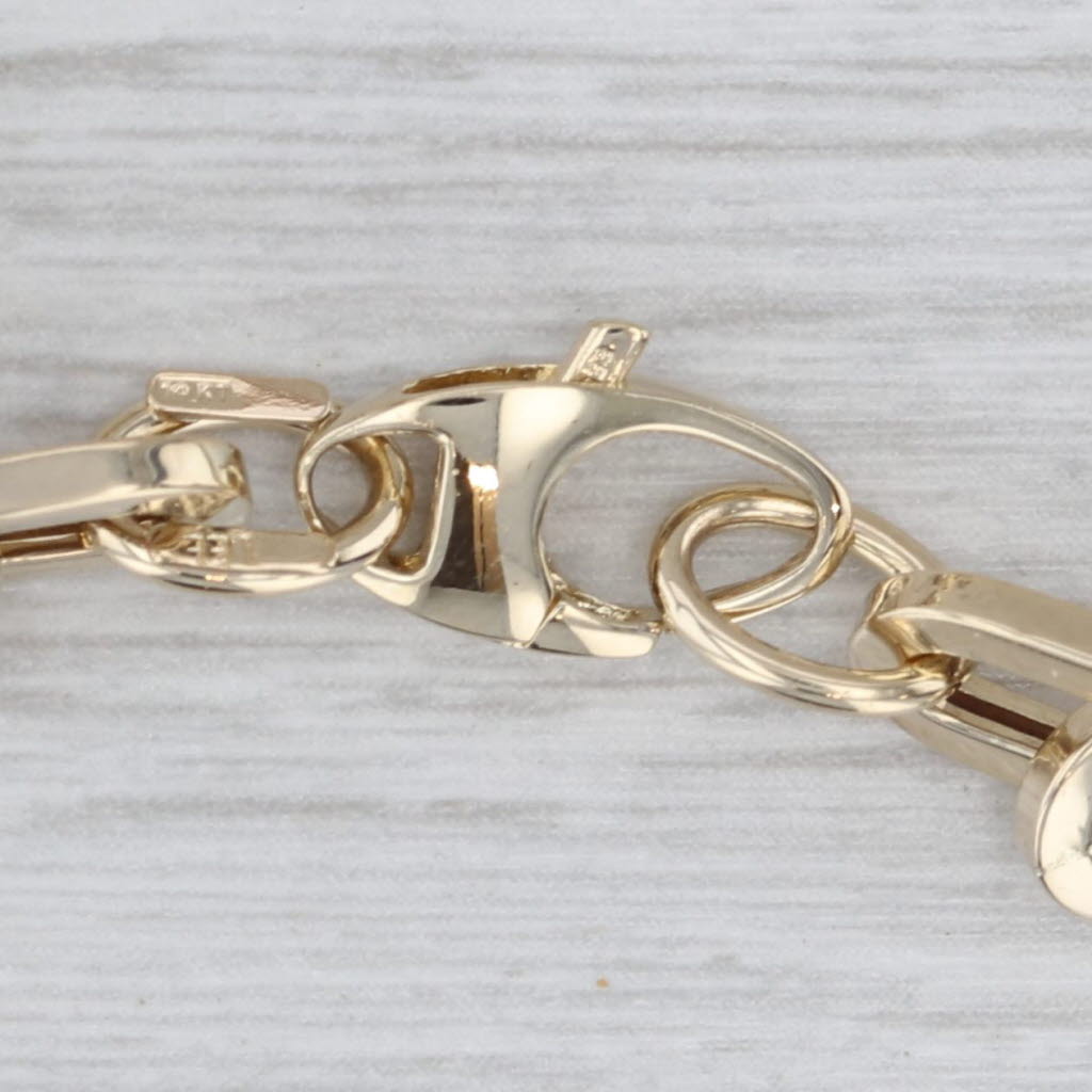 Graduated Cable Chain Necklace 14k Yellow Gold 18" 10.8 - 6.3mm