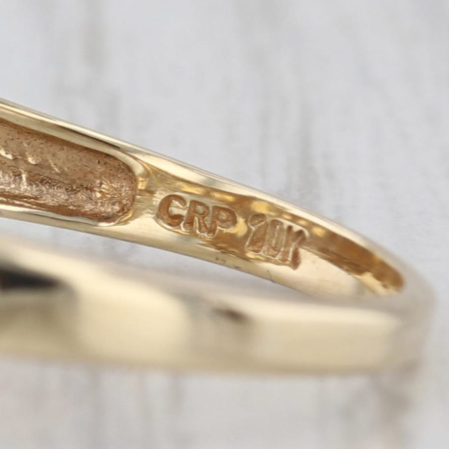 2.40ctw Marquise Citrine Diamond Bypass Ring 10k Yellow Gold Size 7.25