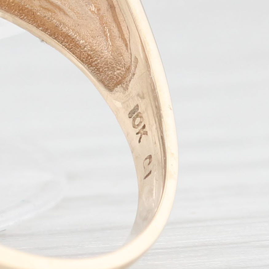 Beige 0.75ctw Diamond Knot Ring 10k Yellow Gold Size 9 Cocktail