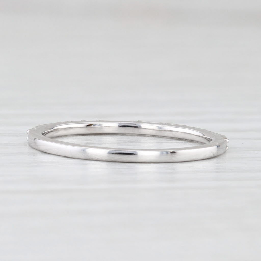 Light Gray New 0.25ctw Diamond Wedding Band 14k White Gold Stackable Anniversary Ring 6.25