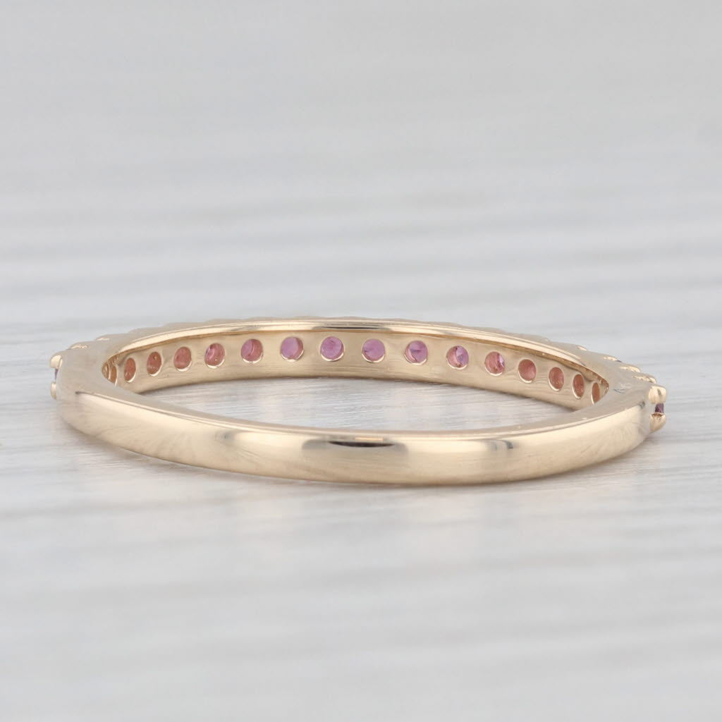 Light Gray 0.50ctw Garnet Stackable Band 14k Yellow Gold Size 6 Wedding Ring