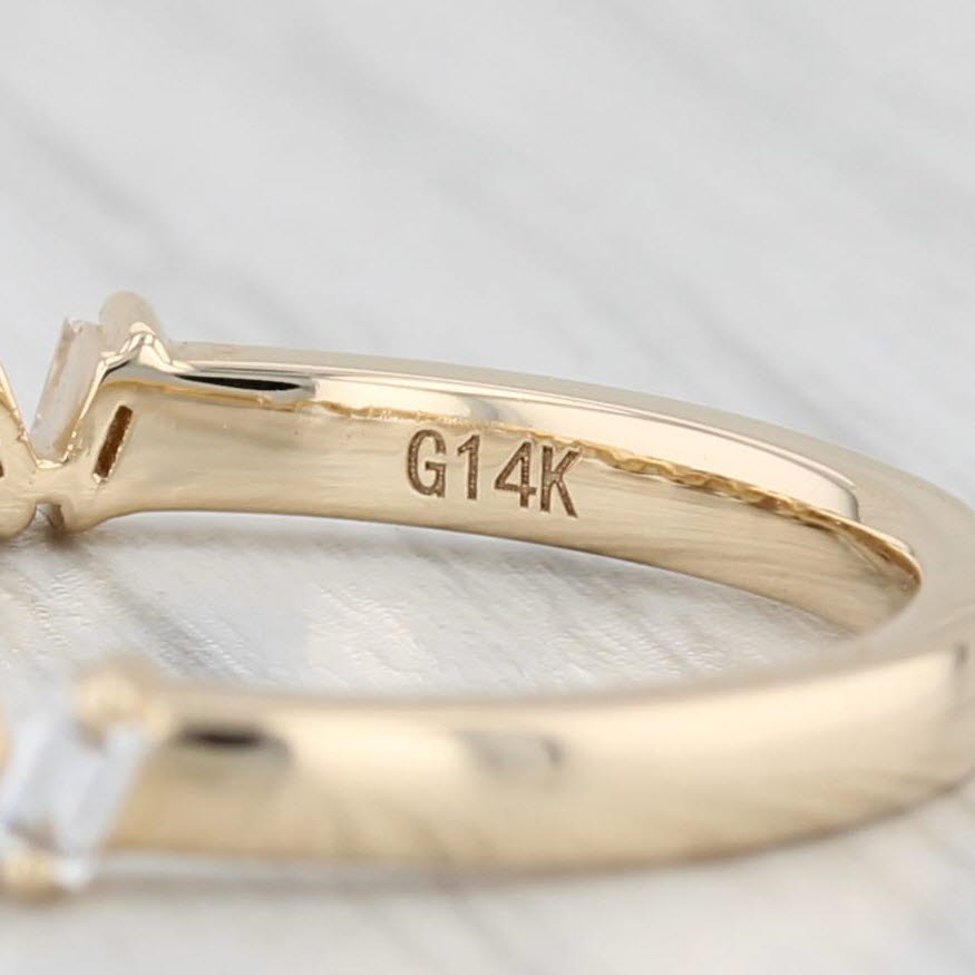 Light Gray New 0.41ctw Stackable Diamond Ring 14k Yellow Gold Size 6.75 Wedding Band