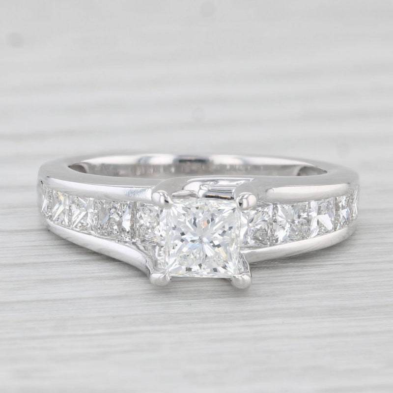 2.04ctw Princess Diamond Engagement Ring 14k White Gold Size 6