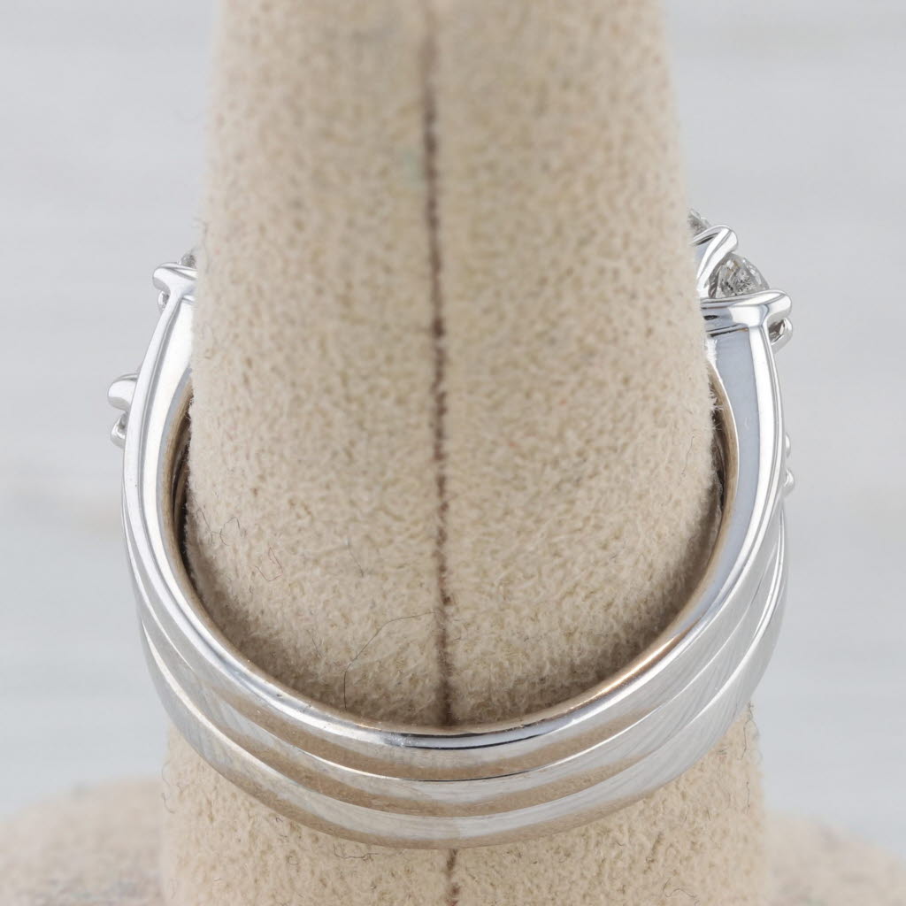 Gray 2.90ctw Diamond Cluster Engagement Ring Wedding Bands Bridal Set 14k White Gold