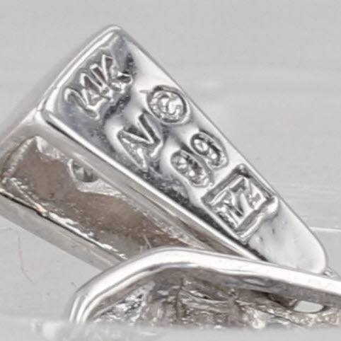 0.93ctw Tanzanite Diamond Halo Pendant 14k White Gold