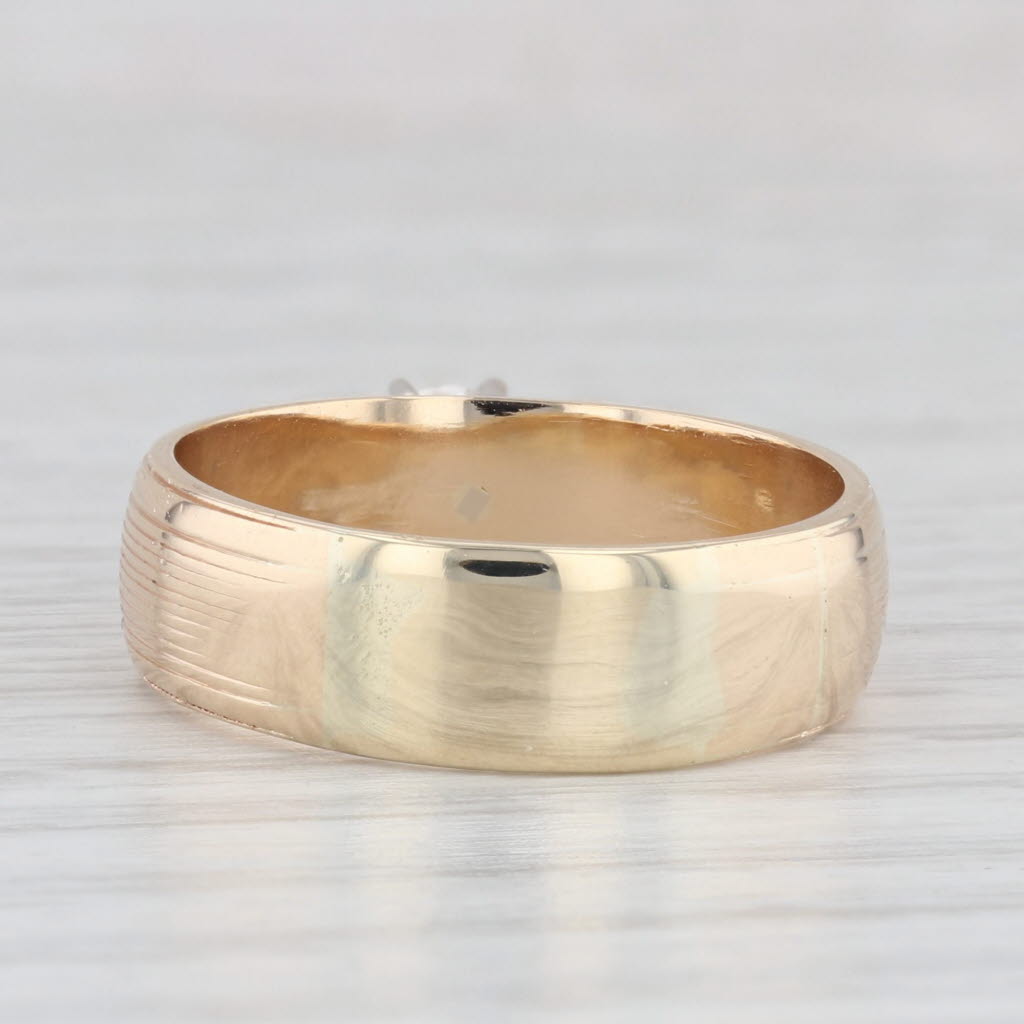 Light Gray 0.33ct Round Solitaire Diamond Engagement Ring 14k Yellow Gold Size 8