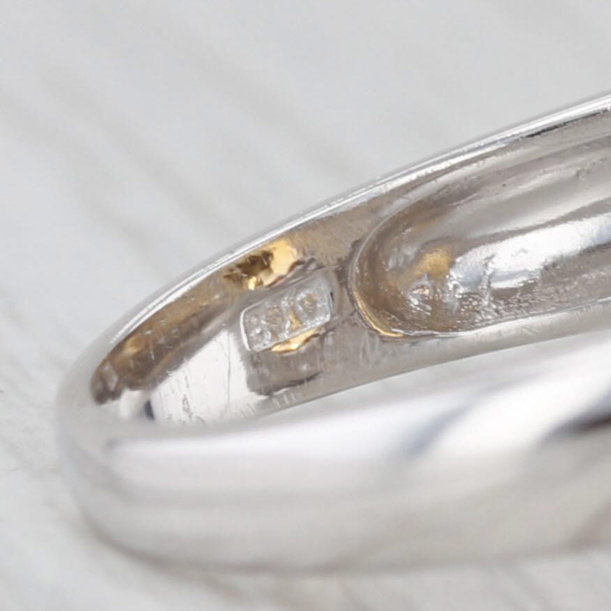 Light Gray 4.11ctw Citrine Diamond Halo Ring 14k White Gold Size 8.75 Cocktail