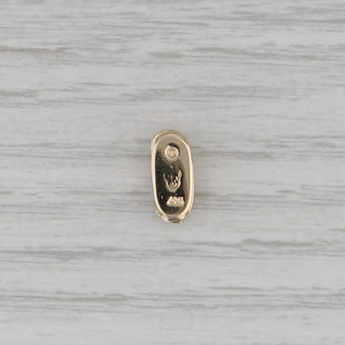 Diamond Slide Bracelet Charm 14k Yellow Gold Vintage Old Victoria